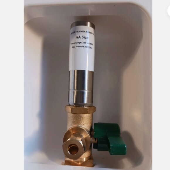 AA Size Water Hammer Arrestor – Lead Free, 250 PSI Max, 33°F–180°F – New - Picture 3 of 4